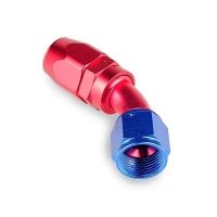 Picture of 45degrees. PTFE AN fitting - Red / Blue - High Flow