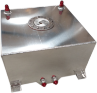 Picture of Drag racing Fuel cell - 40 liters - Silver - Without fuel meter - Billet fuel cap