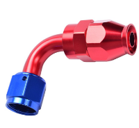 Picture of 90degrees. AN fitting - Tube To female Adapter - Red / Blue