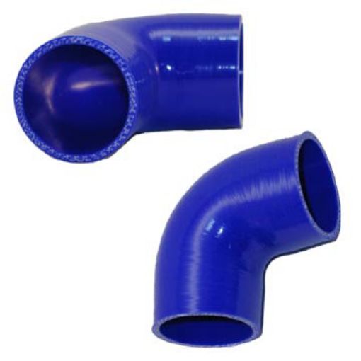 Picture of 90 Degree Silicone Bend - Blue 2.75 "- 3"