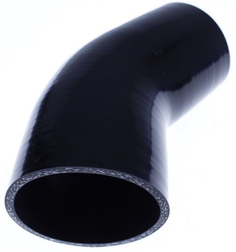 Picture of 45 Degree Silicone Bend - Black 3½ "- 89mm.