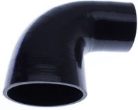 Picture of 2.5" to 3" / 63.5 mm. to 76.2 mm. - 90 degrees silicone bend / reduction - Black