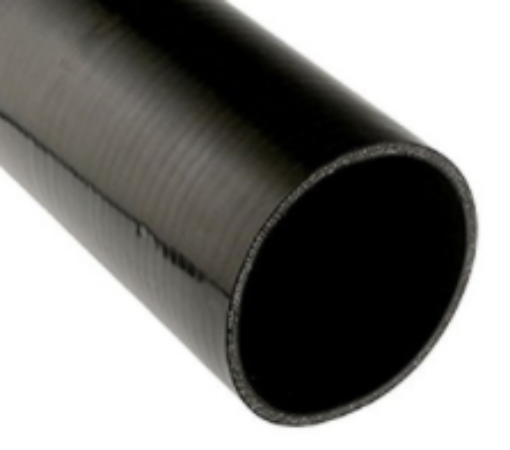 Picture of 3,15" / 80mm. - 1 meter straight silicone hose - Black