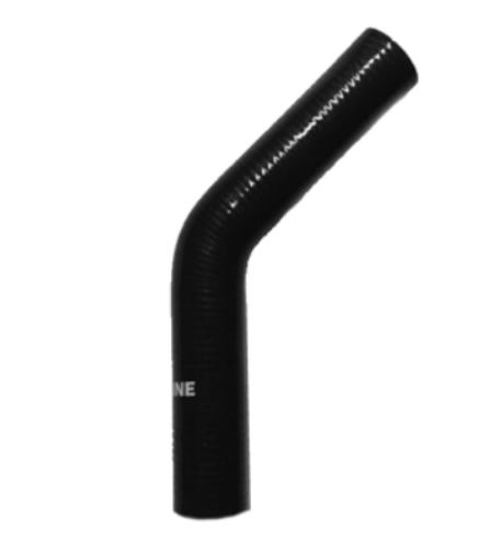 Picture of 0,43" / 11mm. - 45 graders silicone Bend - Black