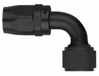 Picture of 90degrees. AN fitting - Tube To female Adapter AN-6 - black - 3/8" (9,52mm.)