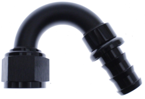 Picture of 150 degrees. AN fitting - AN-12 - Black - Push lock