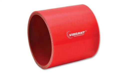 Picture of Vibrant 4 Ply Reinforced Silicone Straight Hose Coupling - 2in I.D. x 3in long (RED)