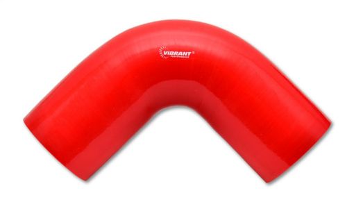 Picture of Vibrant 4 Ply Reinforced Silicone Elbow Connector - 2.25in I.D. - 90 deg. Elbow (RED)