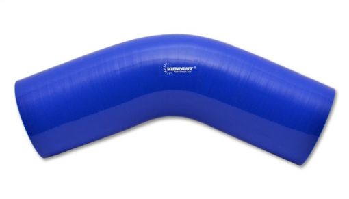 Picture of Vibrant 4 Ply Reinforced Silicone Elbow Connector - 3.5in I.D. - 45 deg. Elbow (BLUE)