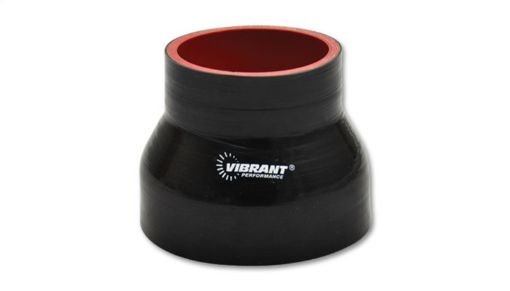 Picture of Vibrant 4 Ply Reinforced Silicone Transition Connector - 2.5in I.D. x 3.25in I.D. x 3in long (BLACK)