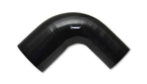 Picture of Vibrant 4 Ply Reinforced Silicone 90 degree Transition Elbow - 2.5in I.D. x 3in I.D. (BLACK)