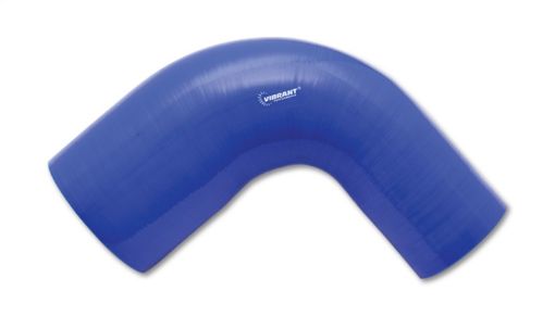 Picture of Vibrant 4 Ply Reinforced Silicone 90 degree Transition Elbow - 2.75in I.D. x 3in I.D. (BLUE)