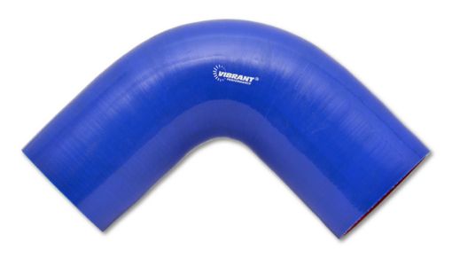 Picture of Vibrant 4 Ply Reinforced Silicone Elbow Connector - 1.75in I.D. - 90 deg. Elbow (BLUE)