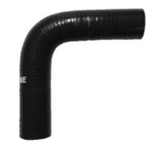 Picture of 1,1" / 28mm. - 90 graders silicone Bend - Black