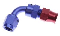 Picture of 90degrees. AN fitting - Tube To female Adapter AN-6 - Red / Blue - 3/8" (9,52mm.)
