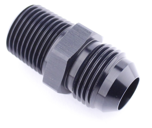 Picture of AN3 Male - 1/4 "NPT Male - Nipple Fitting - Black Alu