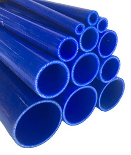 Picture of 0,43" / 12mm.  - 1 meter straight silicone hose - Blue