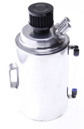 Picture of Oil catch tank - Round Silver - 2L