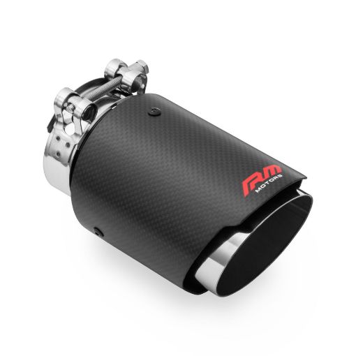 Picture of 2.5" inlet to 4" outlet - Stainless steel and carbon fiber tailpipe