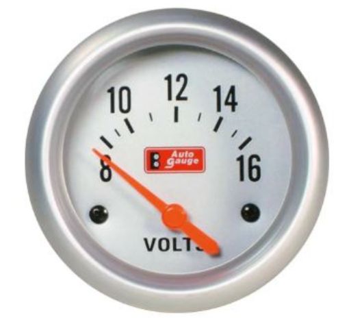 Picture of Autogauge Voltmeter - White