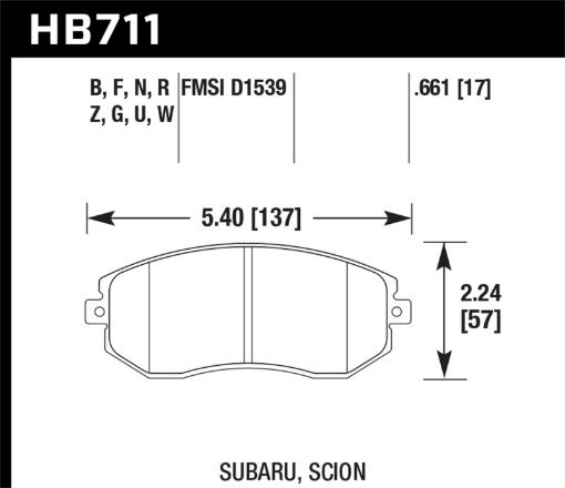 Picture of Hawk DTC - 80 13 Subaru BRZ13 Legacy 2.5i13 Scion FR - S Front Race Brake Pads