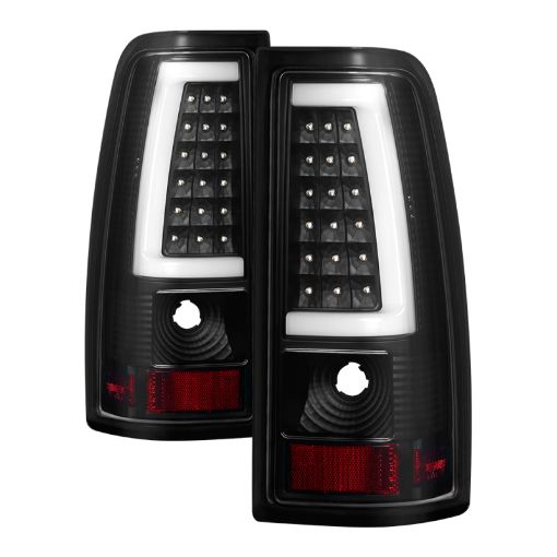 Picture of xTune Chevy Silverado 150025003500 99 - 02 Version 3 Tail Lights Black ALT - ON - CS99V3 - LBLED - BK