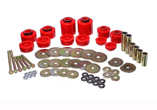 Picture of Energy Suspension 80 - 96 Ford F - 150250350 Red Body Mount Set Includes Hardware