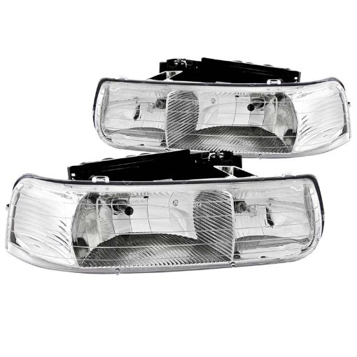 Picture of ANZO 1999 - 2002 Chevrolet Silverado 1500 Crystal Headlights Chrome