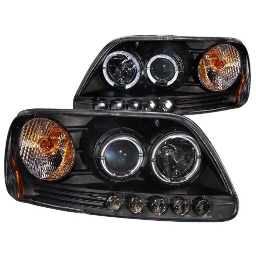 Picture of ANZO 1997.5 - 2003 Ford F - 150 Projector Headlights w Halo and LED Black 1pc