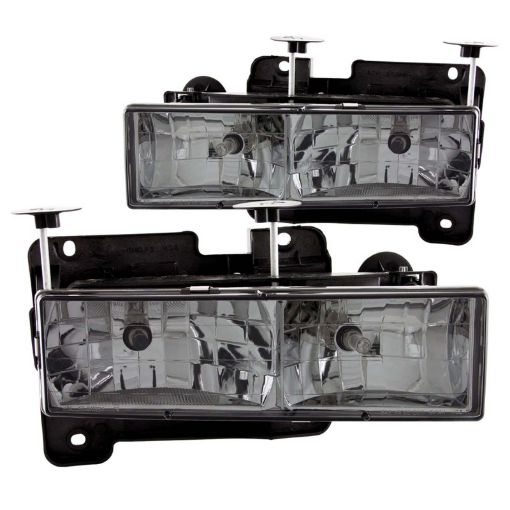 Picture of ANZO 1988 - 1998 Chevrolet C1500 Crystal Headlights w Smoke Lens