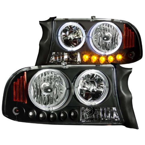 Picture of ANZO 1997 - 2004 Dodge Dakota Crystal Headlights Black 1pc