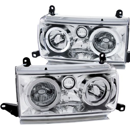 Picture of ANZO 1991 - 1994 Toyota Land Cruiser Crystal Headlights w Halo Chrome