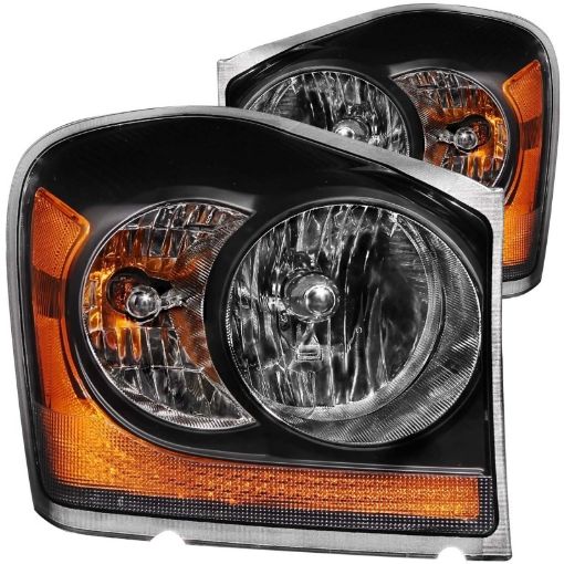 Picture of ANZO 2004 - 2006 Dodge Durango Crystal Headlights Black