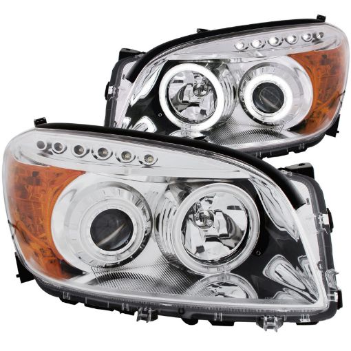 Picture of ANZO 2006 - 2008 Toyota Rav4 Projector Headlights w Halo Chrome (CCFL)