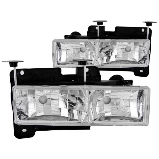 Picture of ANZO 1988 - 1998 Chevrolet C1500 Crystal Headlights Chrome wo Bulbs