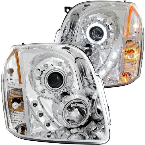 Picture of ANZO 2007 - 2014 Gmc Yukon Projector Headlights w Halo Chrome (CCFL)