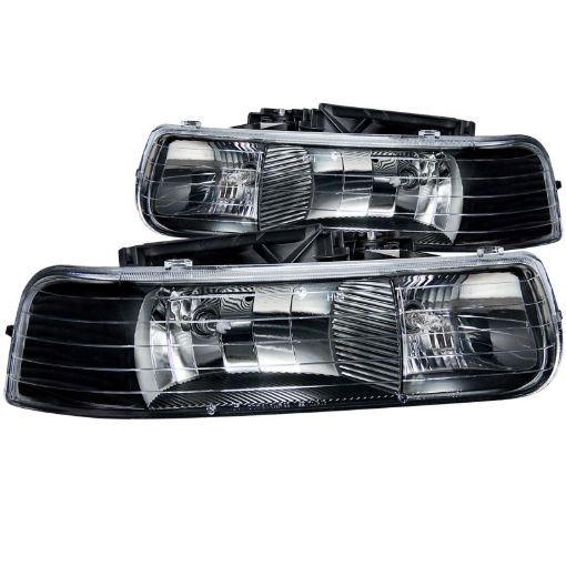 Picture of ANZO 1999 - 2002 Chevrolet Silverado 1500 Crystal Headlights Black