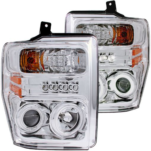 Picture of ANZO 2008 - 2010 Ford F - 250 Projector Headlights w Halo Chrome (CCFL)