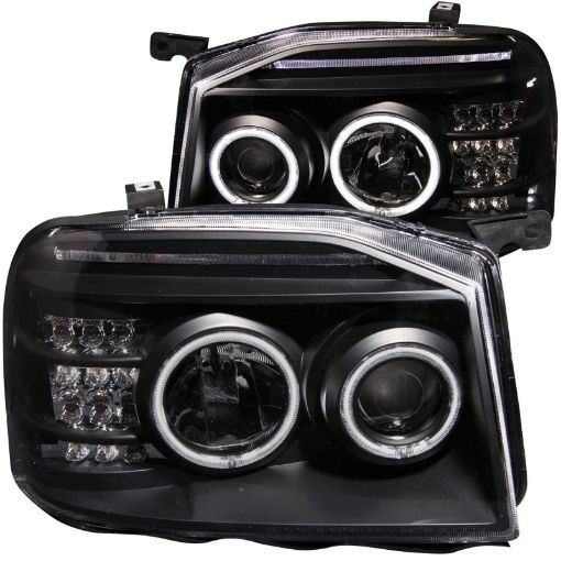 Picture of ANZO 2001 - 2004 Nissan Frontier Projector Headlights w Halo Black (CCFL)