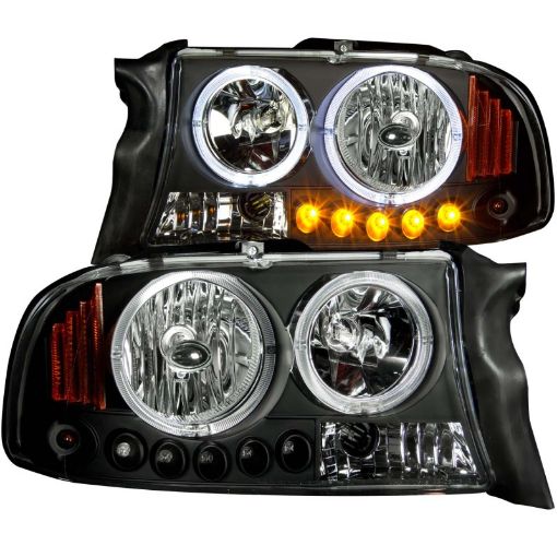 Picture of ANZO 1997 - 2004 Dodge Dakota Projector Headlights w Halo Black 1 pc