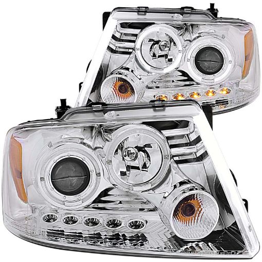 Picture of ANZO 2004 - 2008 Ford F - 150 Projector Headlights w Halo and LED Chrome G2