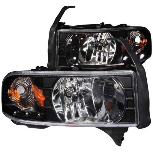 Picture of ANZO 1994 - 2001 Dodge Ram Crystal Headlights Black w LED