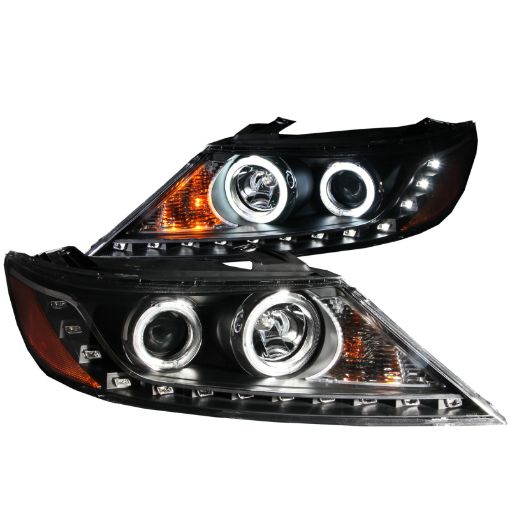 Picture of ANZO 2011 - 2013 Kia Sorento Projector Headlights w Halo Black (CCFL)