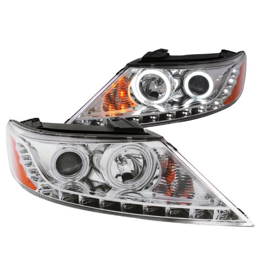 Picture of ANZO 2011 - 2013 Kia Sorento Projector Headlights w Halo Chrome (CCFL)