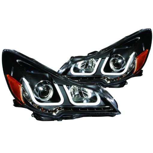 Picture of ANZO 2010 - 2014 Subaru Outback Projector Headlights w U - Bar Black