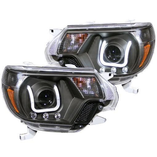 Picture of ANZO 2012 - 2015 Toyota Tacoma Projector Headlights w U - Bar Black