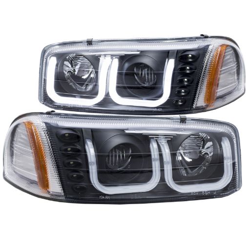 Picture of ANZO 1999 - 2006 Gmc Sierra 1500 Projector Headlights w U - Bar Black