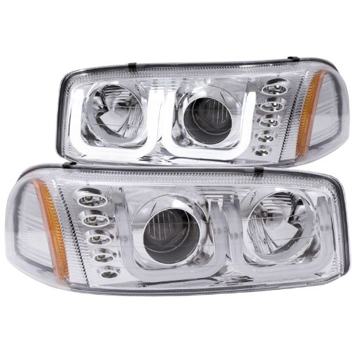 Picture of ANZO 1999 - 2006 Gmc Sierra 1500 Projector Headlights w U - Bar Chrome