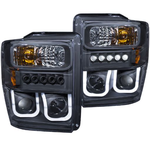 Picture of ANZO 2008 - 2010 Ford F - 250 Projector Headlights w U - Bar Black