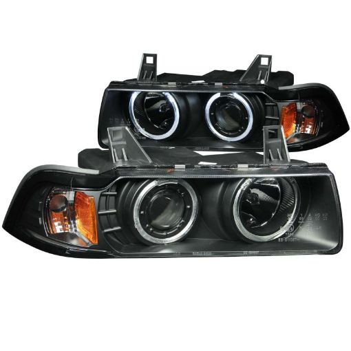 Picture of ANZO 1992 - 1998 BMW 3 Series E36 Projector Headlights w Halo Black (CCFL) G2